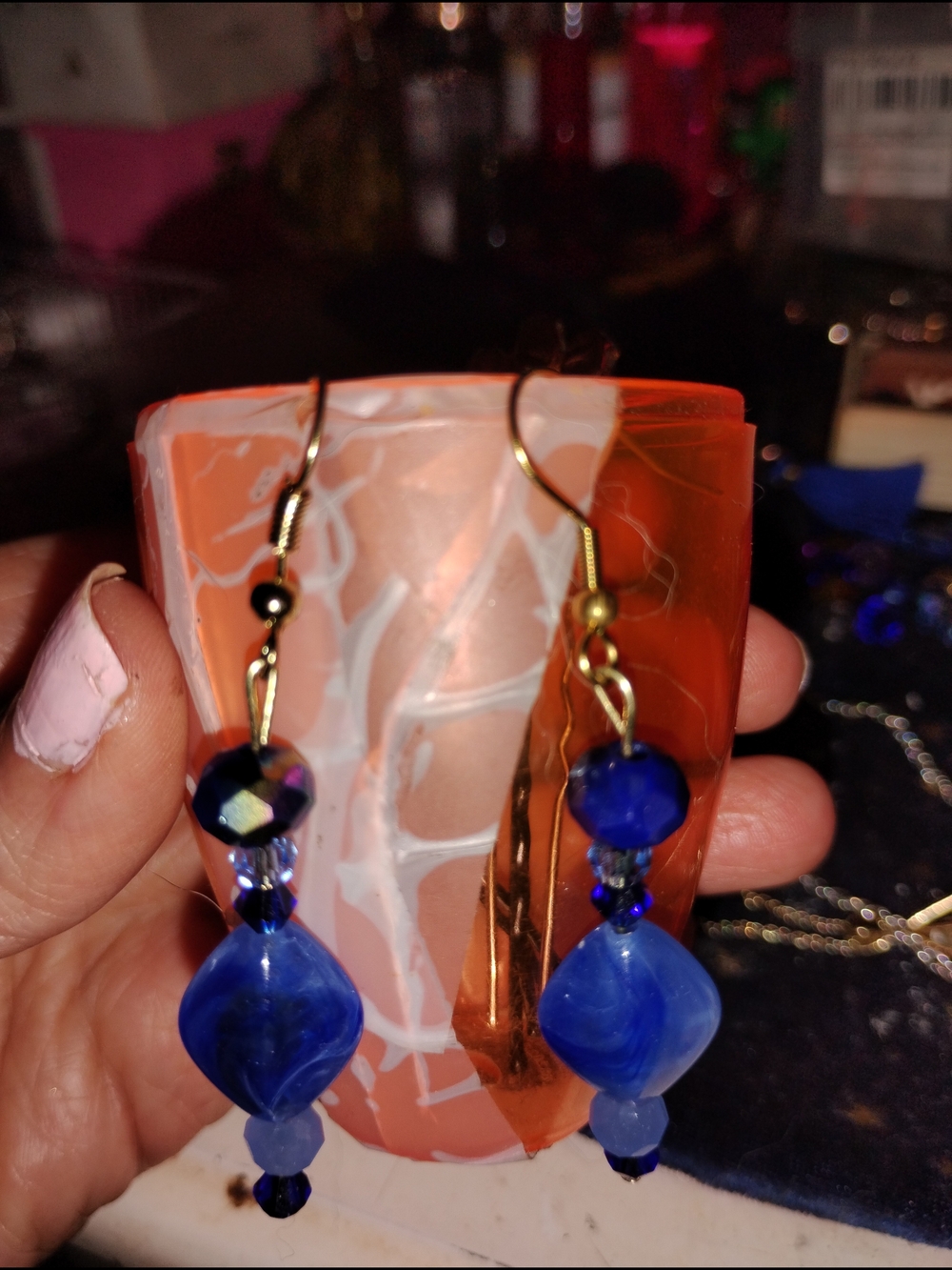 Blue Drop Dangle Earrings - Women's FunkJunk Jewelry